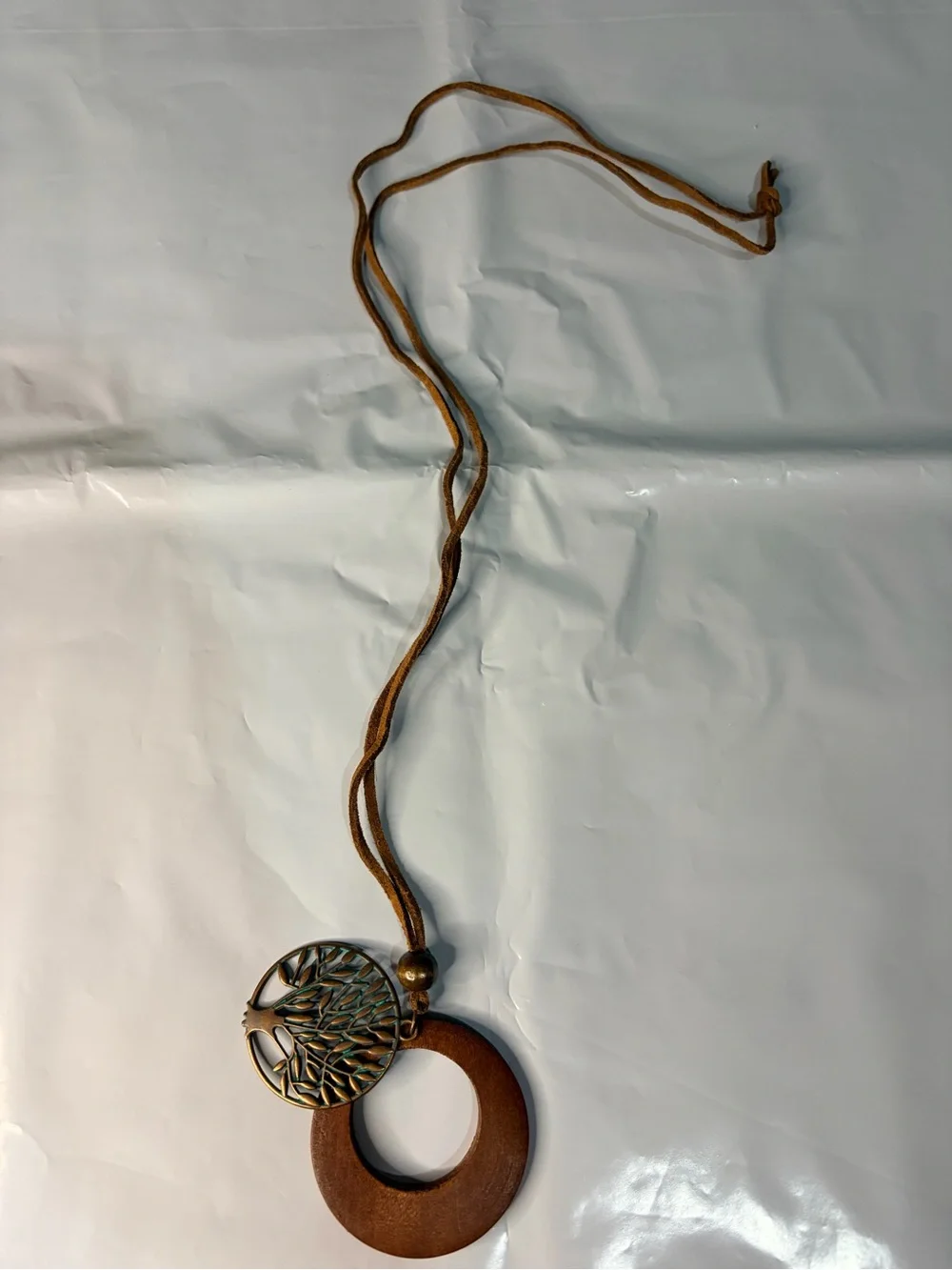 Handcrafted Brown Tree of Life Pendant Necklace for Women